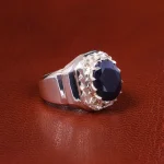 انگشتر یاقوت کبود مردانه کد 19873