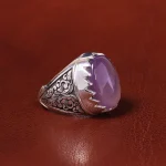 انگشتر عقیق سوسنی مردانه کد 19885