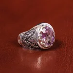 انگشتر آمیتیست مردانه کد 19889