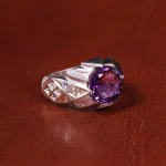 انگشتر آمیتیست مردانه کد 19892