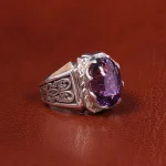 انگشتر آمیتیست مردانه کد 19894