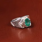 انگشتر زمرد مردانه کد 19898