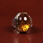 انگشتر سیترین مردانه کد 15197