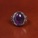 انگشتر آمیتیست مردانه کد 19370