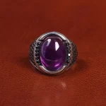 انگشتر آمیتیست مردانه کد 19374