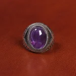 انگشتر آمیتیست مردانه کد 19375