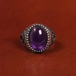 انگشتر آمیتیست مردانه کد 19382