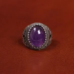 انگشتر آمیتیست مردانه کد 19383