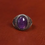 انگشتر آمیتیست مردانه کد 19384