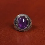 انگشتر آمیتیست مردانه کد 19385