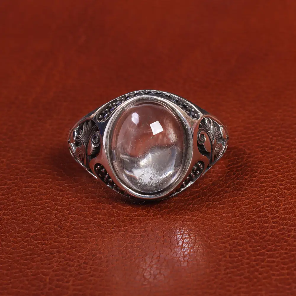 انگشتر دُر نجف مردانه کد 19396