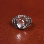 انگشتر دُر نجف مردانه کد 19407