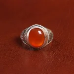 انگشتر عقیق یمن مردانه کد 19428