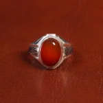 انگشتر عقیق یمن مردانه کد 19430