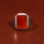 انگشتر عقیق یمن مردانه کد 19433