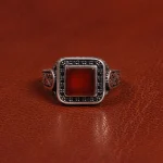 انگشتر عقیق یمن مردانه کد 19442