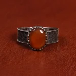 انگشتر عقیق یمن مردانه کد 19445