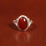 انگشتر عقیق یمن مردانه کد 19446