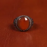 انگشتر عقیق یمن مردانه کد 19447