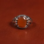 انگشتر عقیق یمن مردانه کد 19449