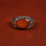 انگشتر عقیق یمن مردانه کد 19450