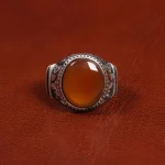 انگشتر عقیق یمن مردانه کد 19453