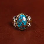 انگشتر فیروزه شجری مردانه کد 19490