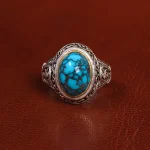 انگشتر فیروزه شجری مردانه کد 19499