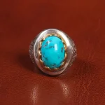 انگشتر فیروزه شجری مردانه کد 19534