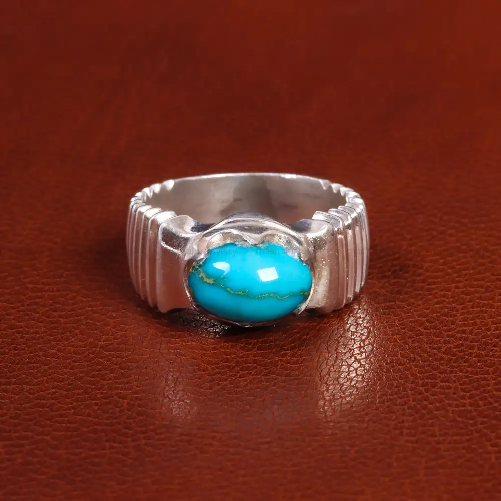 انگشتر فیروزه شجری مردانه کد 19553