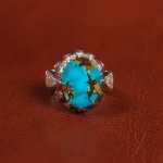 انگشتر فیروزه شجری مردانه کد 19560