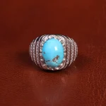 انگشتر فیروزه شجری مردانه کد 19585