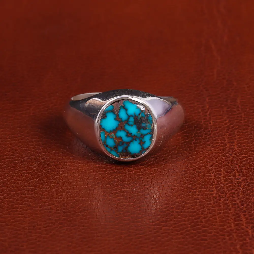 انگشتر فیروزه شجری مردانه کد 19602