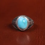 انگشتر فیروزه شجری مردانه کد 19640