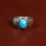 انگشتر فیروزه شجری مردانه کد 19650