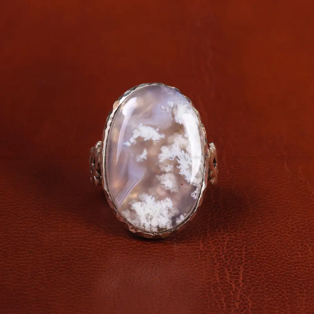 انگشتر عقیق شجر مردانه کد 19660