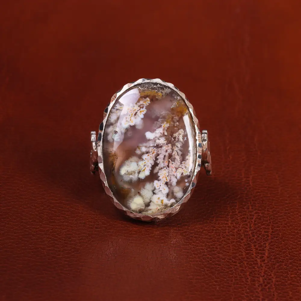 انگشتر عقیق شجر مردانه کد 19661