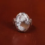 انگشتر عقیق شجر مردانه کد 19663