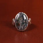 انگشتر عقیق شجر مردانه کد 19666