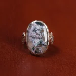 انگشتر عقیق شجر مردانه کد 19670