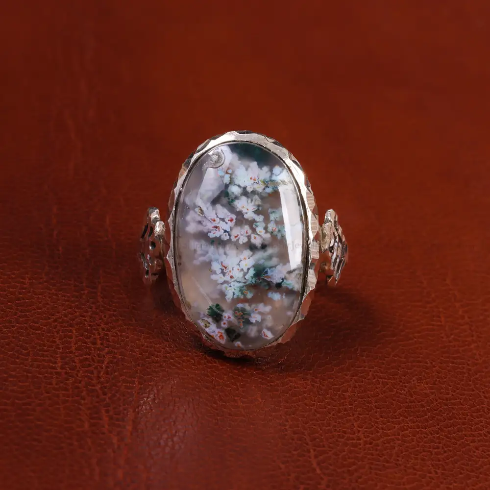 انگشتر عقیق شجر مردانه کد 19670