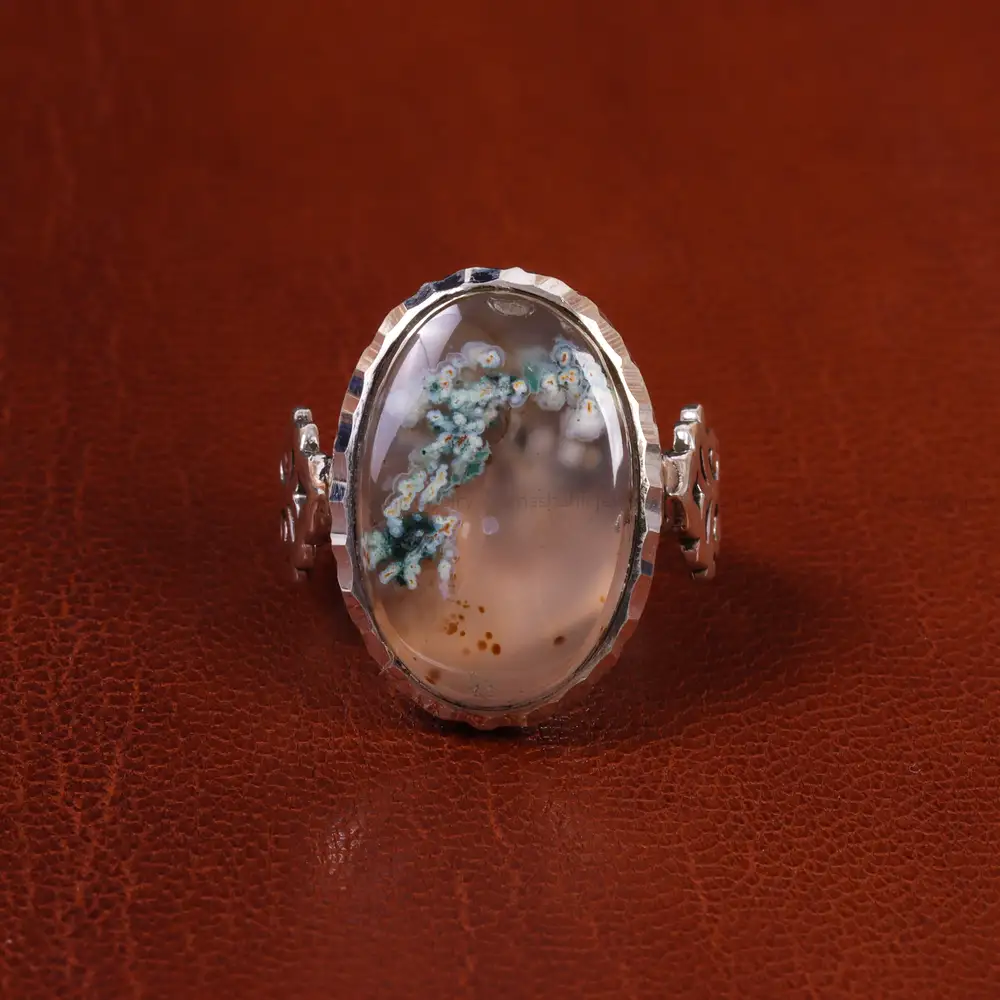 انگشتر عقیق شجر مردانه کد 19673