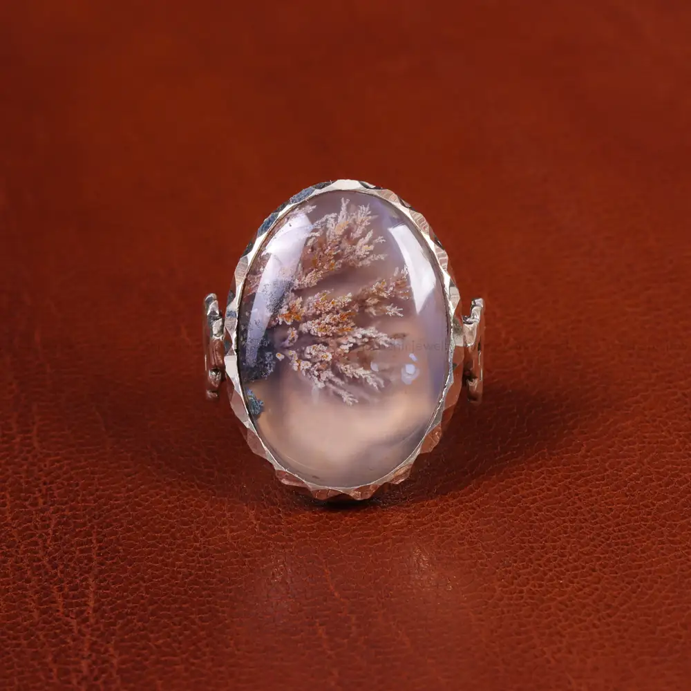 انگشتر عقیق شجر مردانه کد 19674