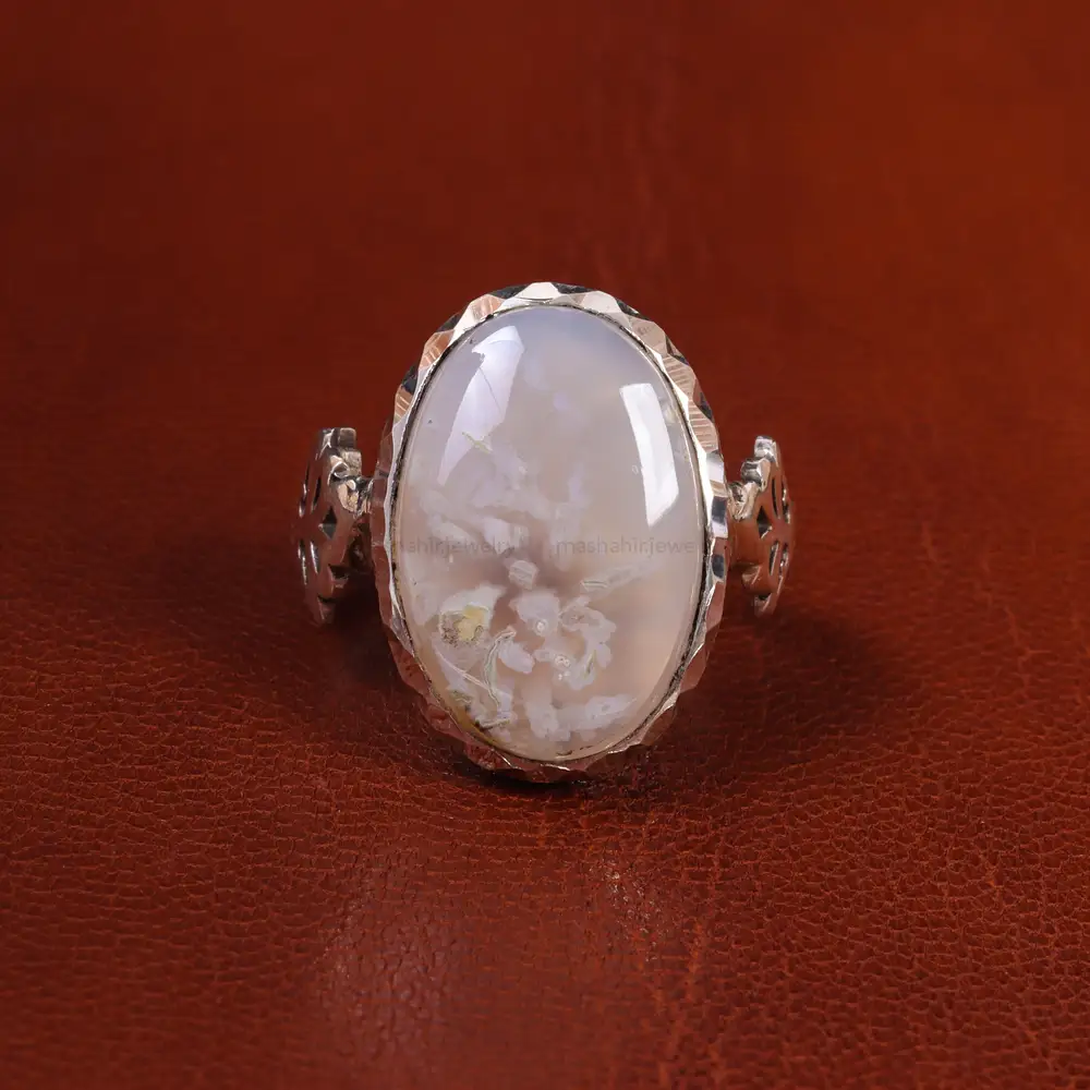 انگشتر عقیق شجر مردانه کد 19677