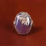 انگشتر عقیق شجر مردانه کد 19681