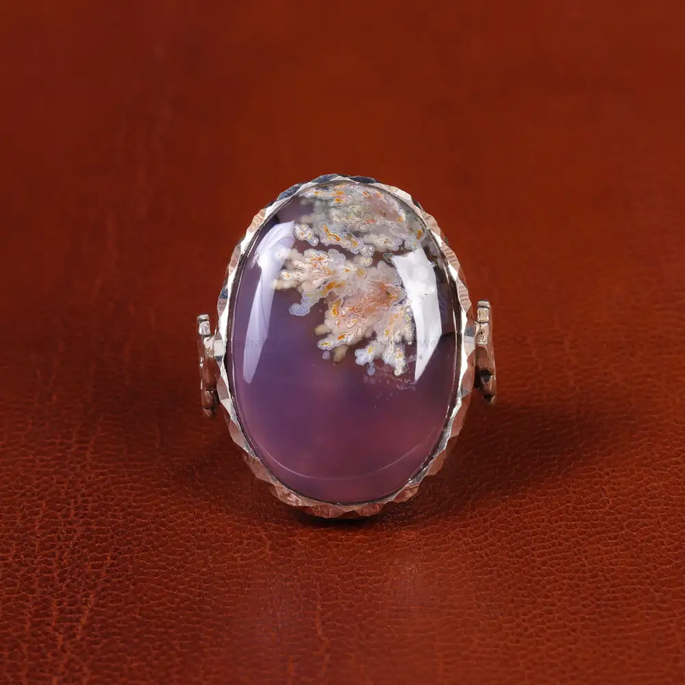 انگشتر عقیق شجر مردانه کد 19681