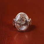 انگشتر عقیق شجر مردانه کد 19682