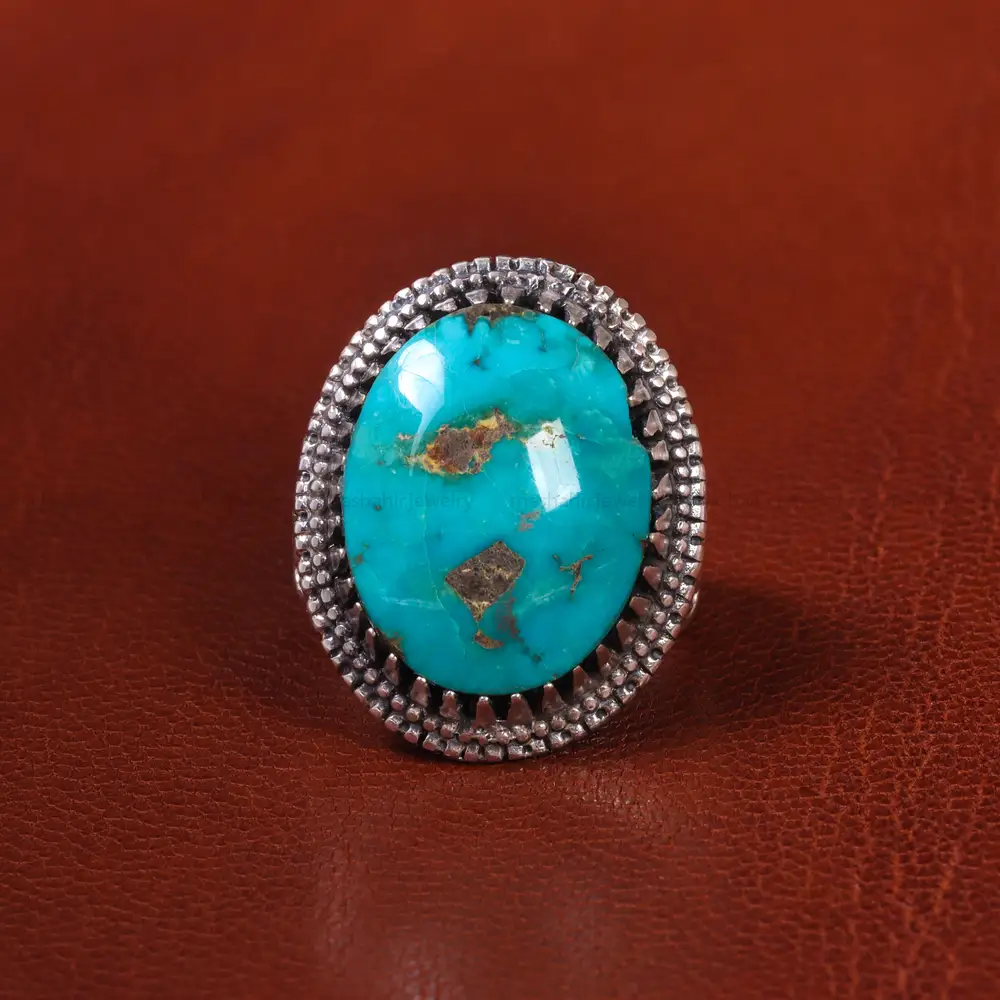 انگشتر فیروزه شجری مردانه کد 19724