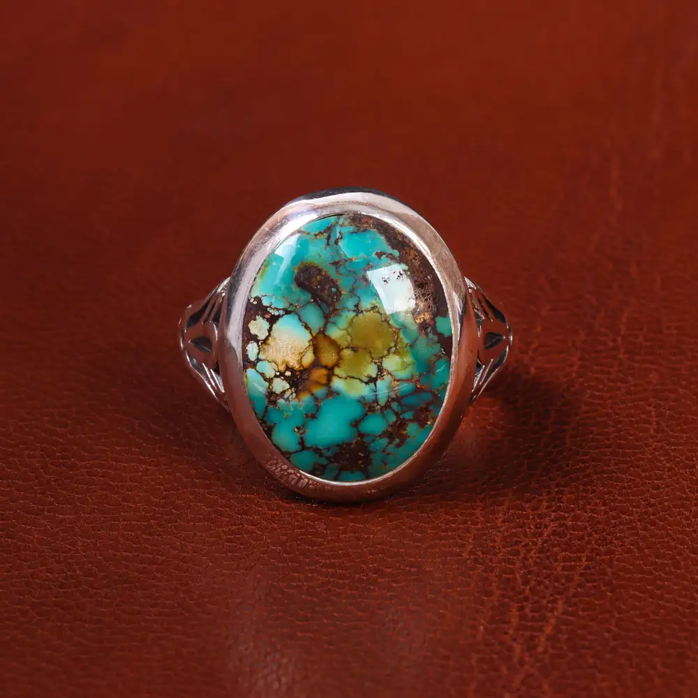 انگشتر فیروزه شجری مردانه کد 19725