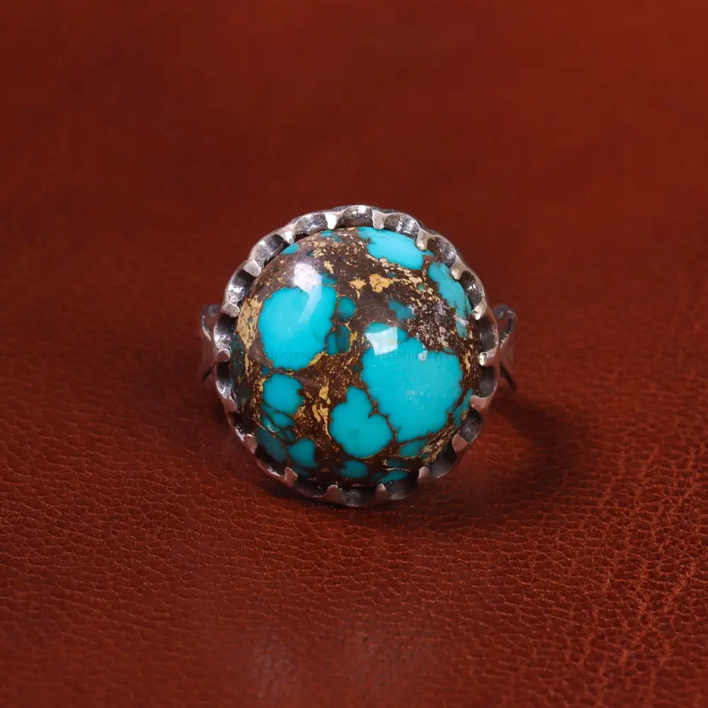 انگشتر فیروزه شجری مردانه کد 19738